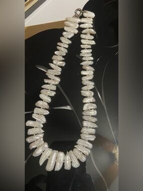 Freshwater Biwa Pearl Necklace - White